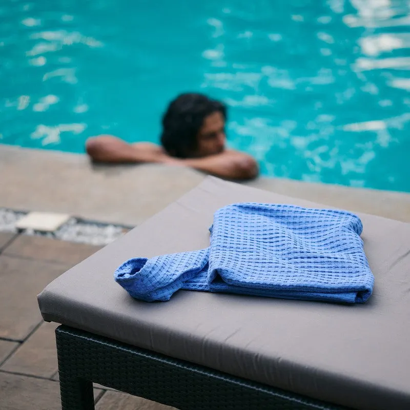 DewWrap Coton Bath Robe - Blue media 4