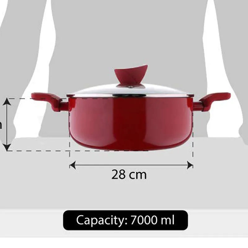 Bergner Aeris Induction Safe Non-Stick Cooking Pot With Lid (18 cm) - Two Piece Set media 7