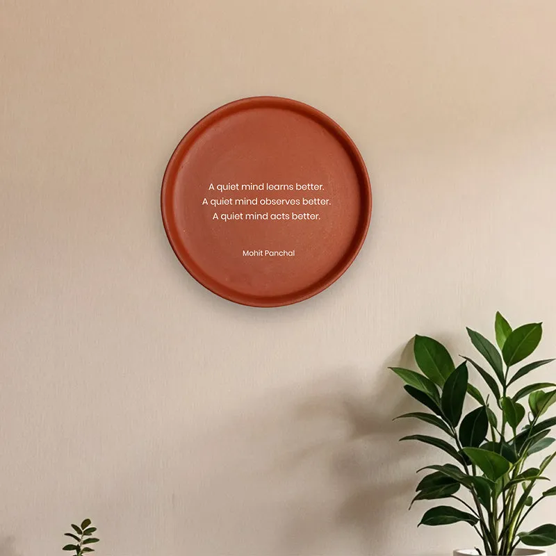 Quiet Mind Terracotta Wall Plate media 1