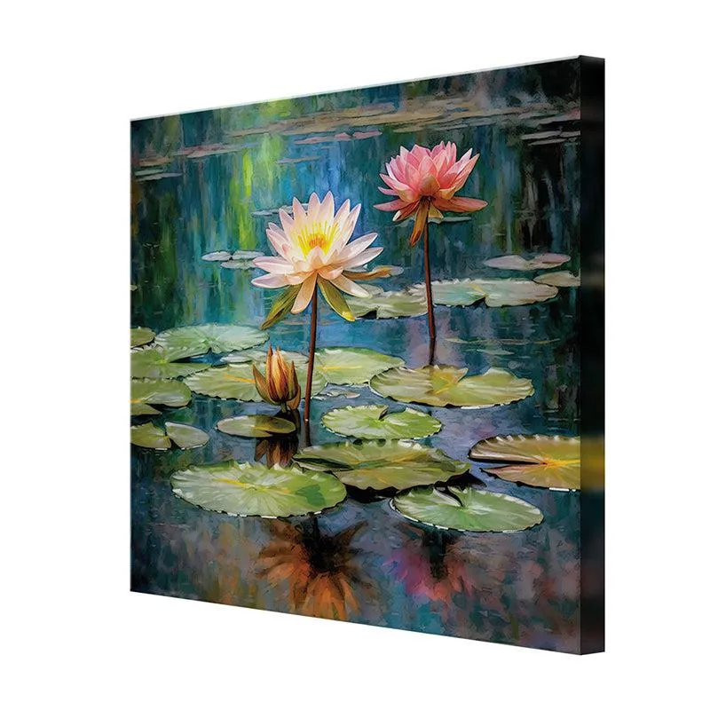 Water Lilies Wall Painting media 5