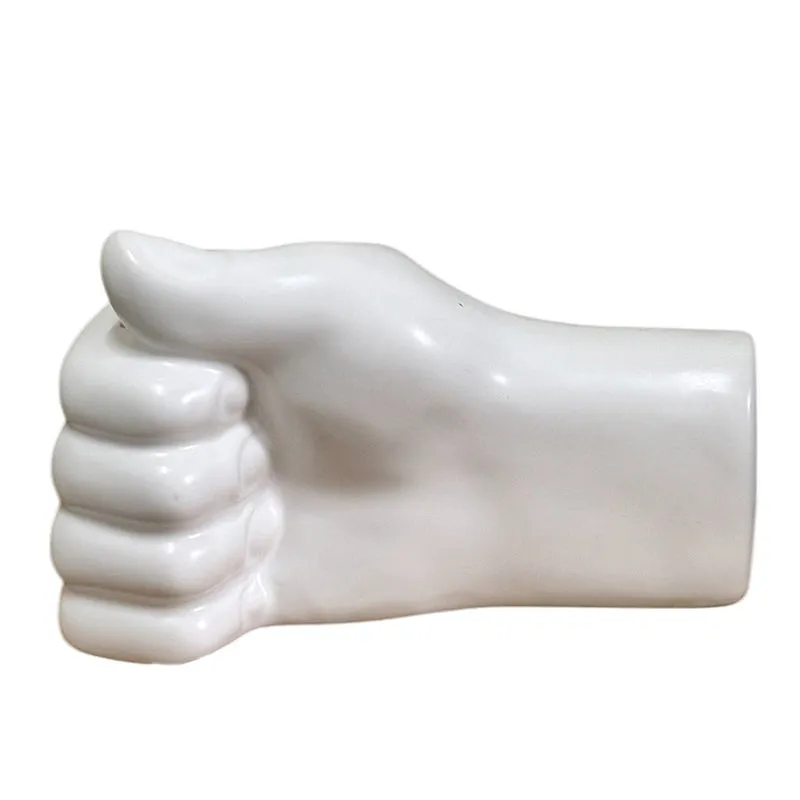 Hand Hewn Ceramic Vase - White media 3
