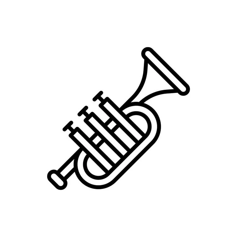 Trumpet Black Iron Wall Accent media 3