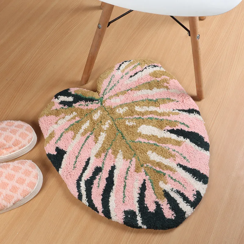 Monsterosa Poly Cotton Bath Mat- Pink media 1