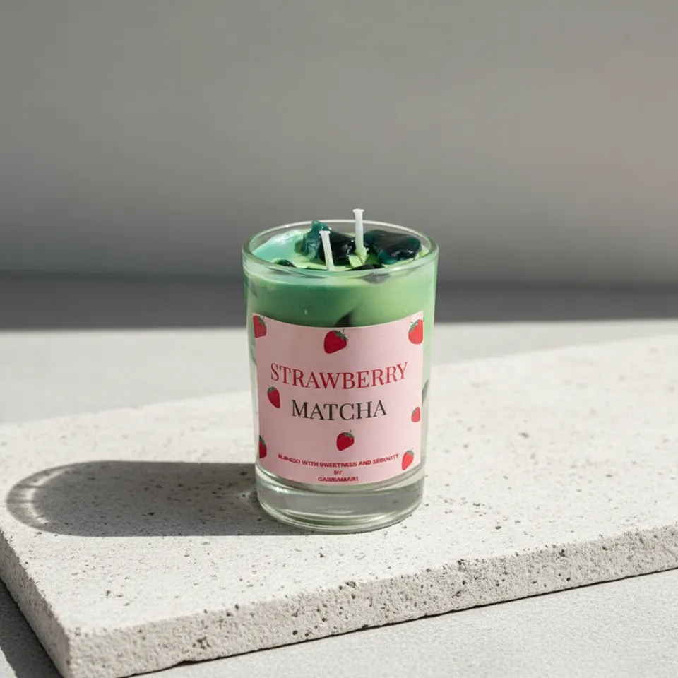 Strawberry Matcha Scented Candle - Strawberry media 1