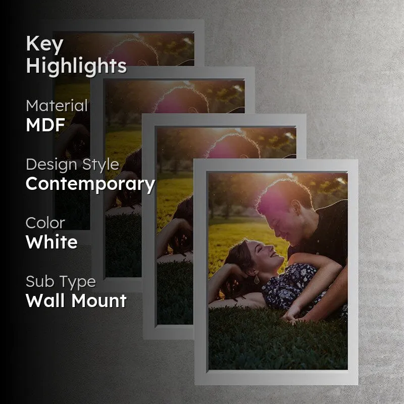 Sogno Photo Frame (White) - Set Of Four media 2