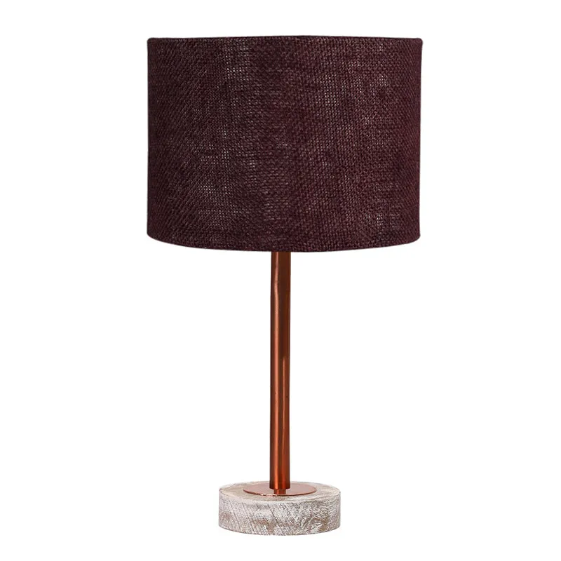 Sienna I Rodin Wooden Table Lamp - Brown,Copper,White media 4