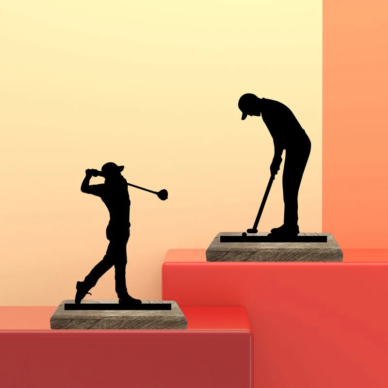 Golfing Duo Showpiece - Set Of Two media 1