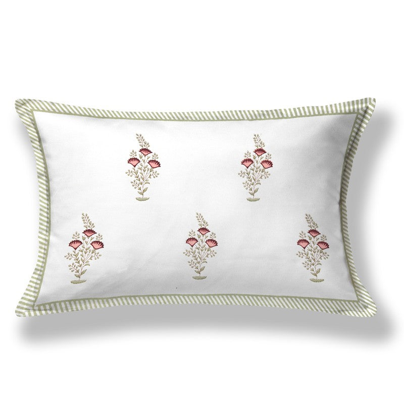 Nawabi Vibe Cotton Bedsheet (Grey, Red) - 180 TC media 5