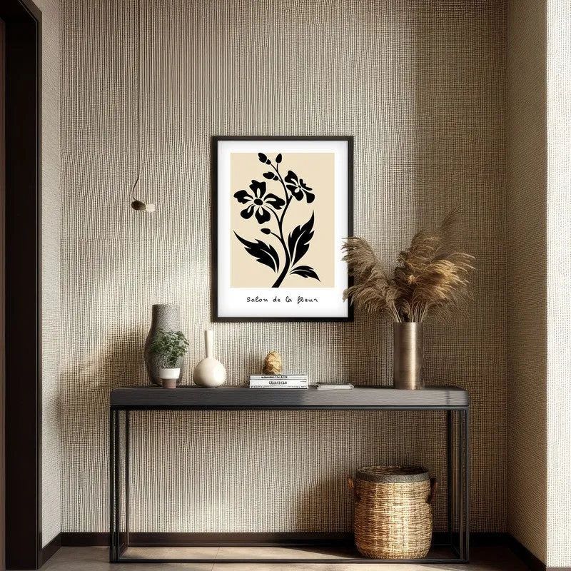 Bold Bloom Canvas Wall Painting With Black Frame media 4