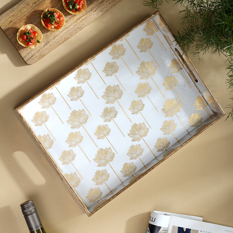 Lotus Lumina Enamel Coated Serving Tray