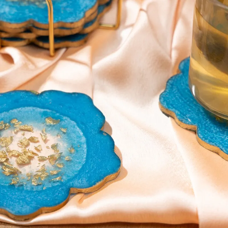 Celeste Crystal Coaster (Blue) - Set Of Four media 3
