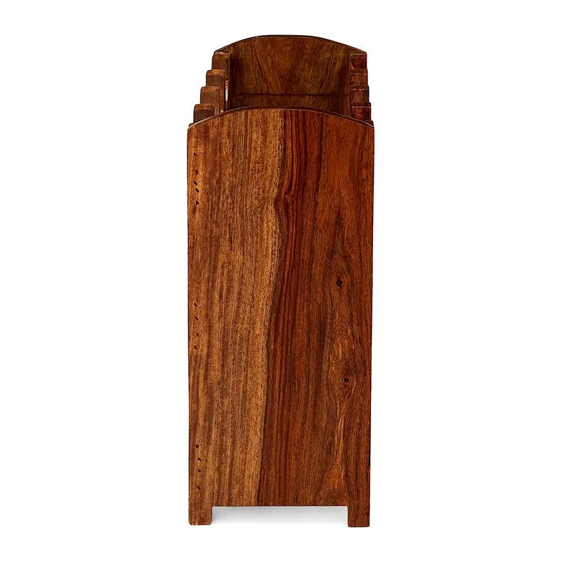 Yverox Sheesham Wooden Wine Rack - Brown media 4