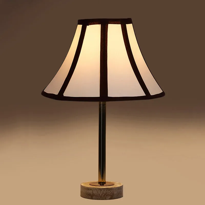 Stripra Rodin Wooden Table Lamp - White,Gold,Black media 6