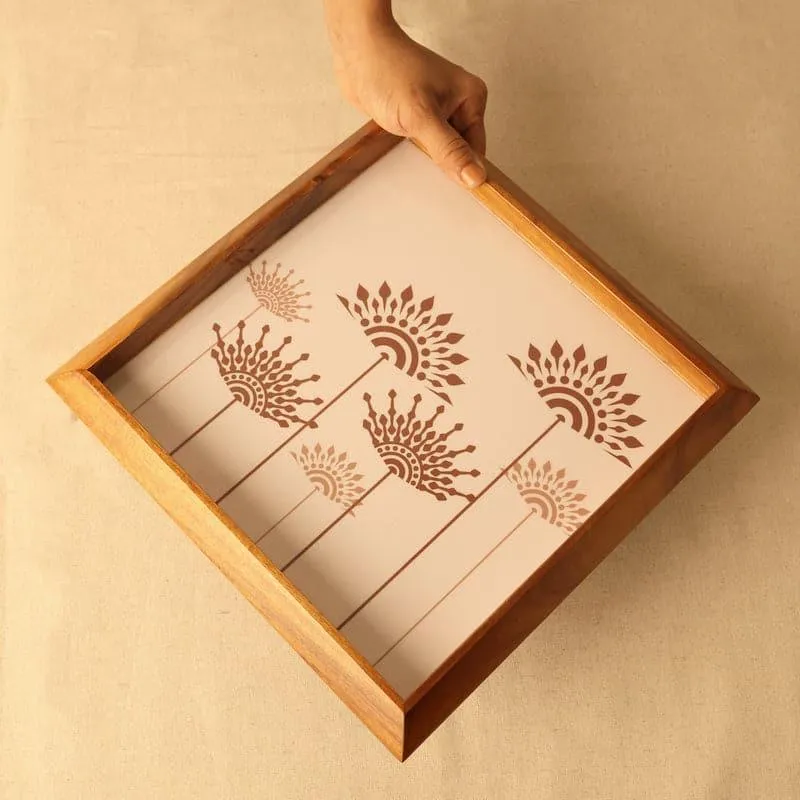 Vadana Floral Serving Tray media 7
