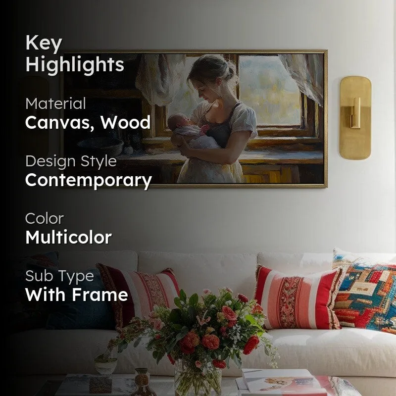Cradle Canvas Wall Painting With Frame media 2
