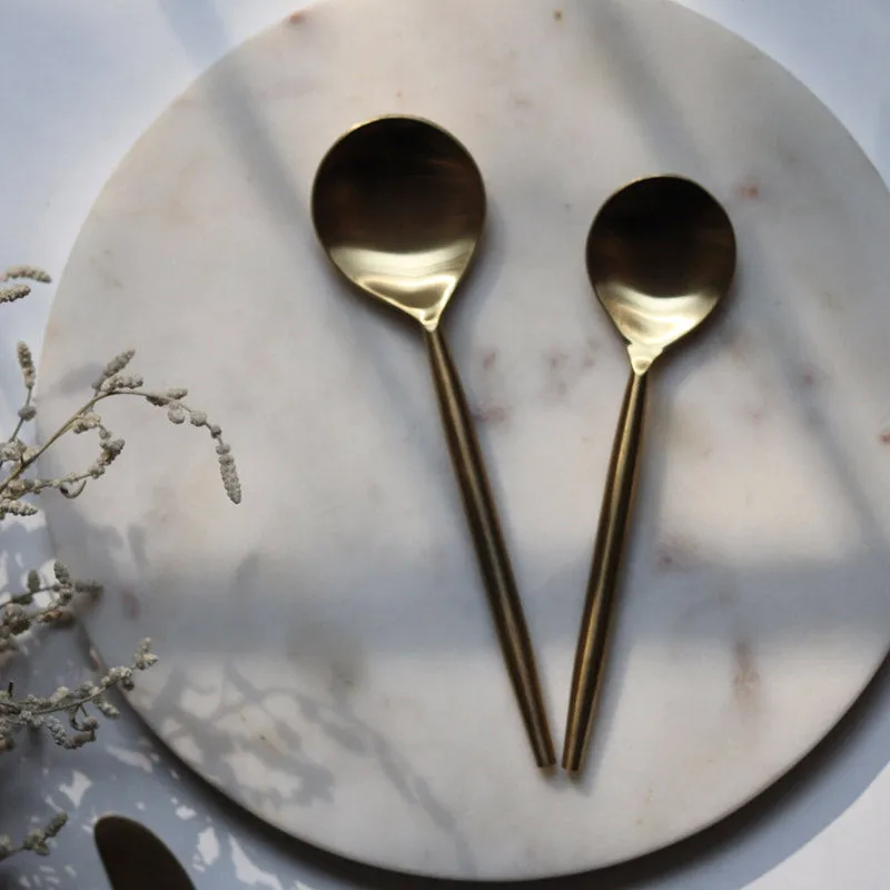 Manora Gold Dinner Spoon - Set Of two media 3