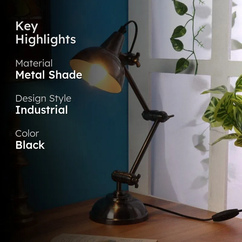 Emery Metal Table Lamp - Black media 2