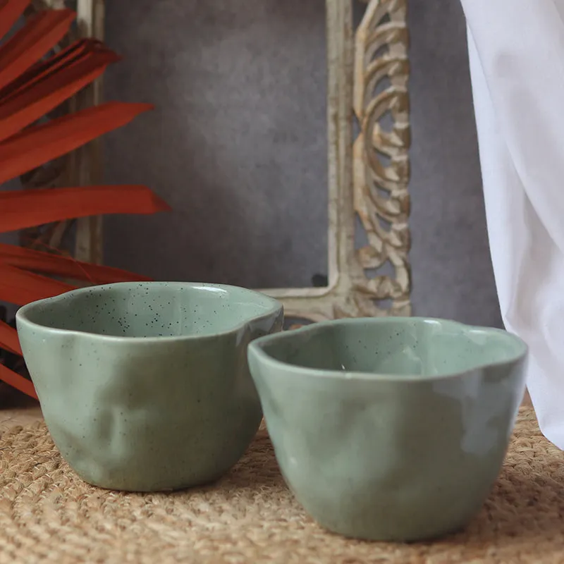 Oneira Ceramic Snack Bowl (Green) - 300 mL media 4