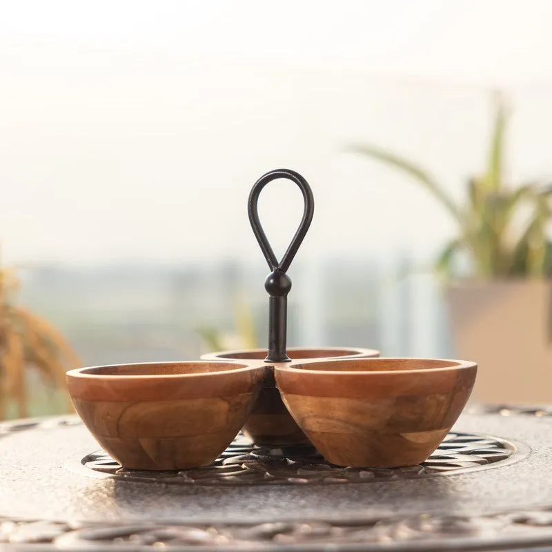 TriServe Wood Serving Bowls - 900 ML media 6