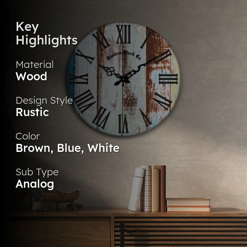 Taren Wood Analog Wall Clock media 2