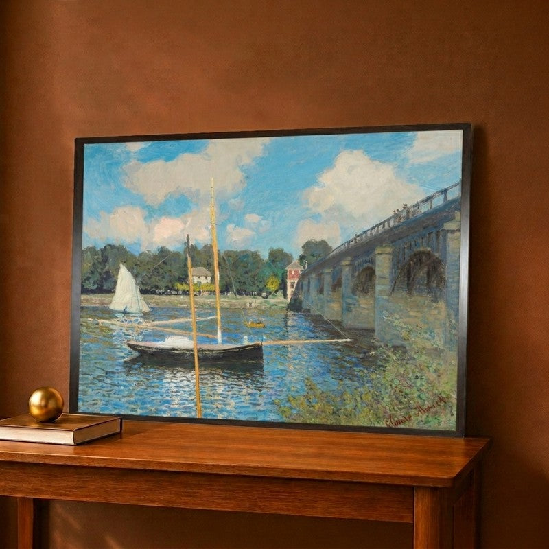 The Bridge At Argenteuil Canvas Wall Painting - 16 x 12 Inches