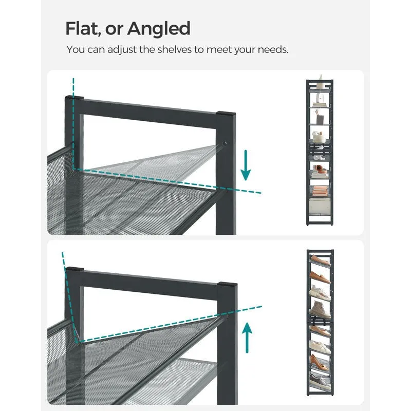 Practical Metal Shoe Rack - Black media 6