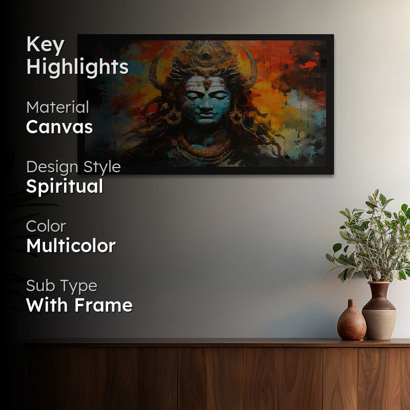 Spiritual Shiva Canvas Wall Painting media 2