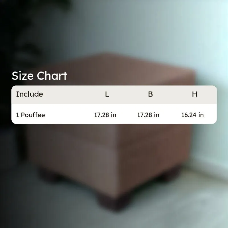 Krixon Pine Wood Pouffe - Beige media 8