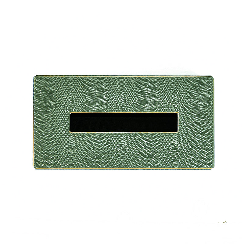 Tisquo Edge Faux Leather Tissue Box - Olive Green media 5