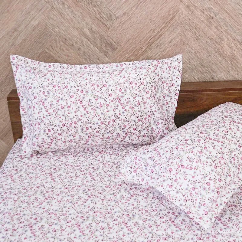 Anvisha Floral Cotton Bedsheet (Pink) - 180 TC media 4