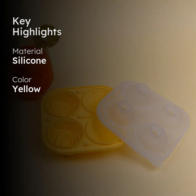 Rose Trio Silicone 4-Cube Ice Mould - Yellow media 2