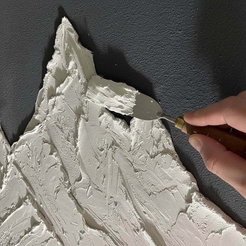 Alpine Relief Handmade Canvas Wall Painting media 6