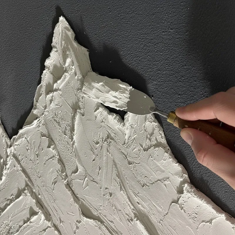 Alpine Relief Handmade Canvas Wall Painting media 6