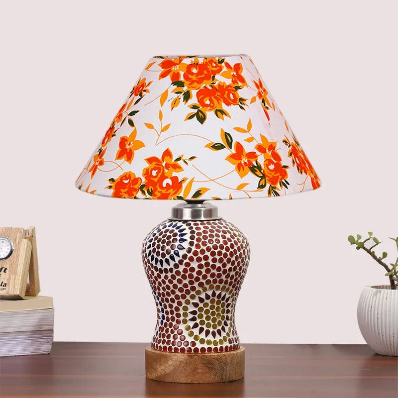 Aranya Fleur Cone Wooden Table Lamp - Multicolor media 4