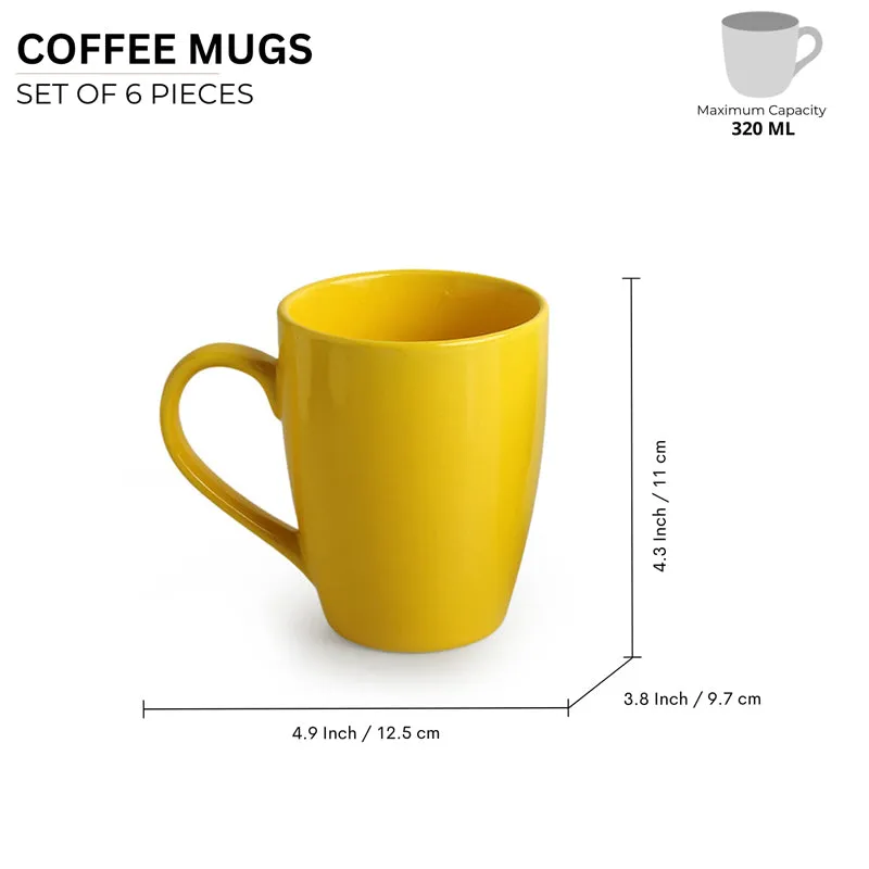 Asfar Ceramic Coffee Mug (320 mL Each) - Set of Six media 8