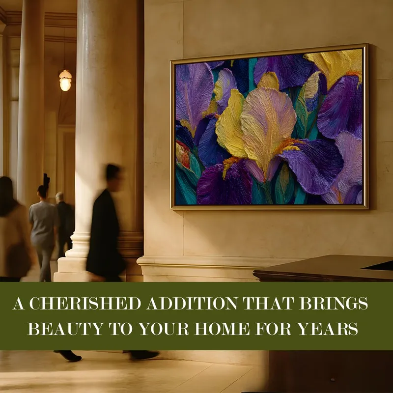 Velvet Iris Canvas Wall Painting With Frame media 7