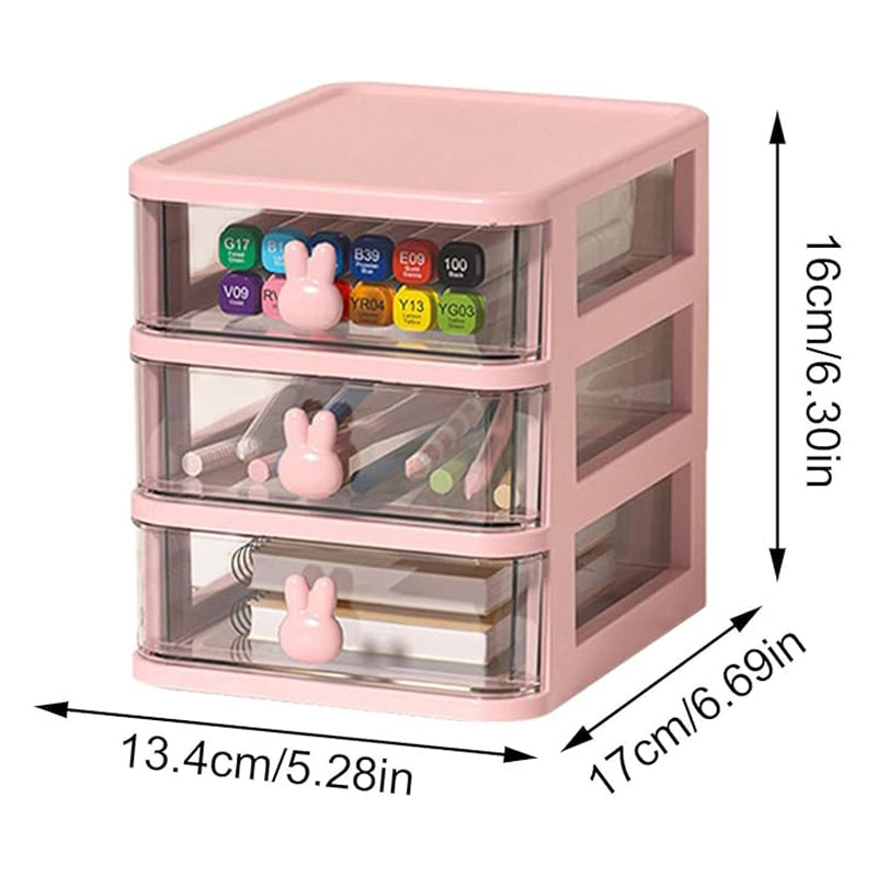 Stowly Three Tier Desk Organiser - Pink media 6