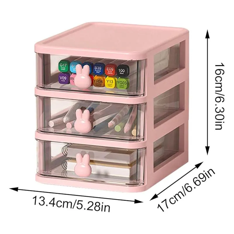 Stowly Three Tier Desk Organiser - Pink media 6