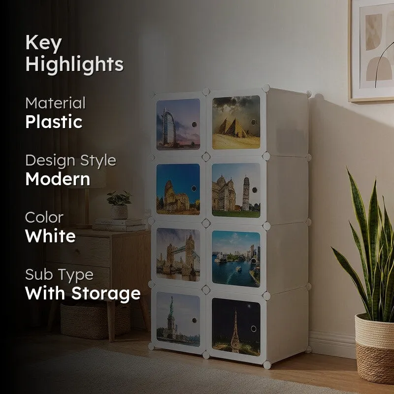Rioware Portable Storage Wardrobe Racks - White media 2