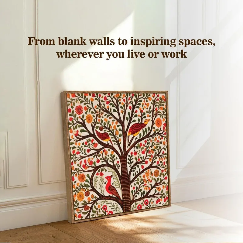 Nature Imprint Canvas Wall Art With Frame media 7