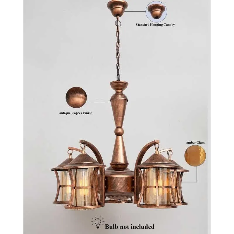 Industrial Edison Chandelier - 5 Lights media 6