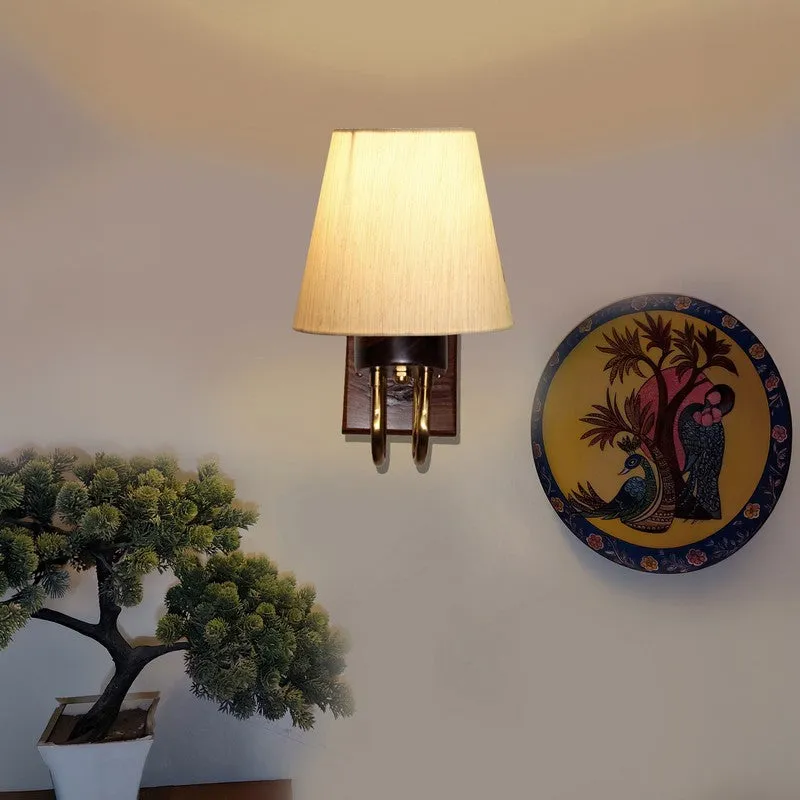Gilded Arch Decorative Cotton Wall Lamp - Off White media 4