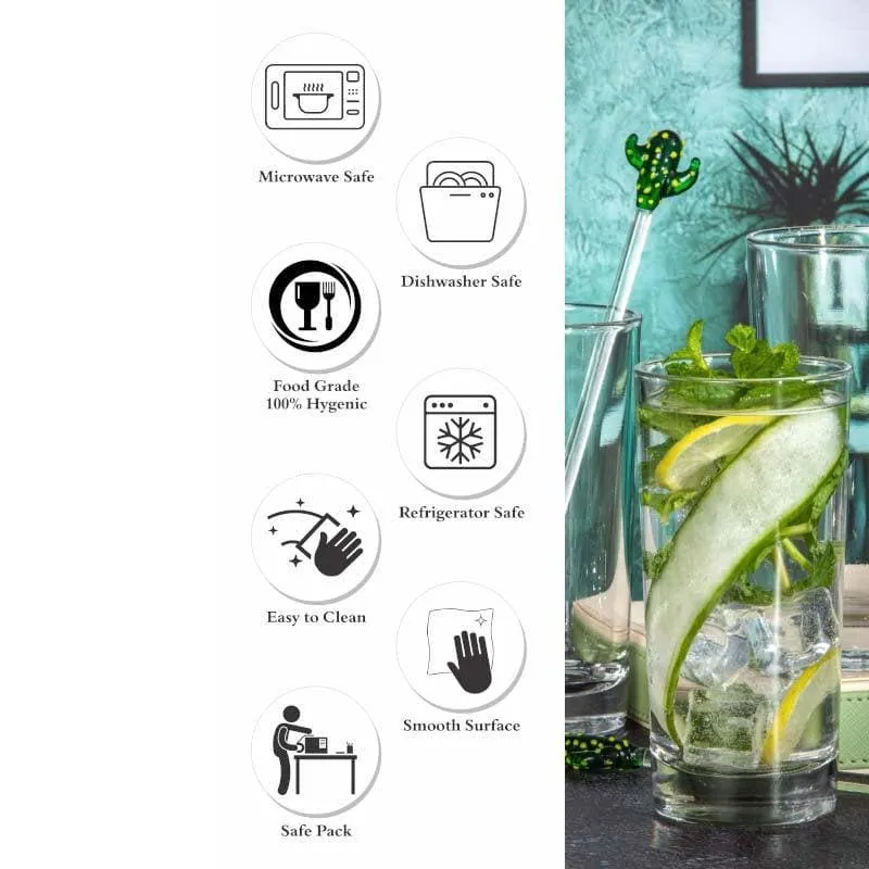 Adex Glass Tumbler (300 ML) - Set Of Six media 5