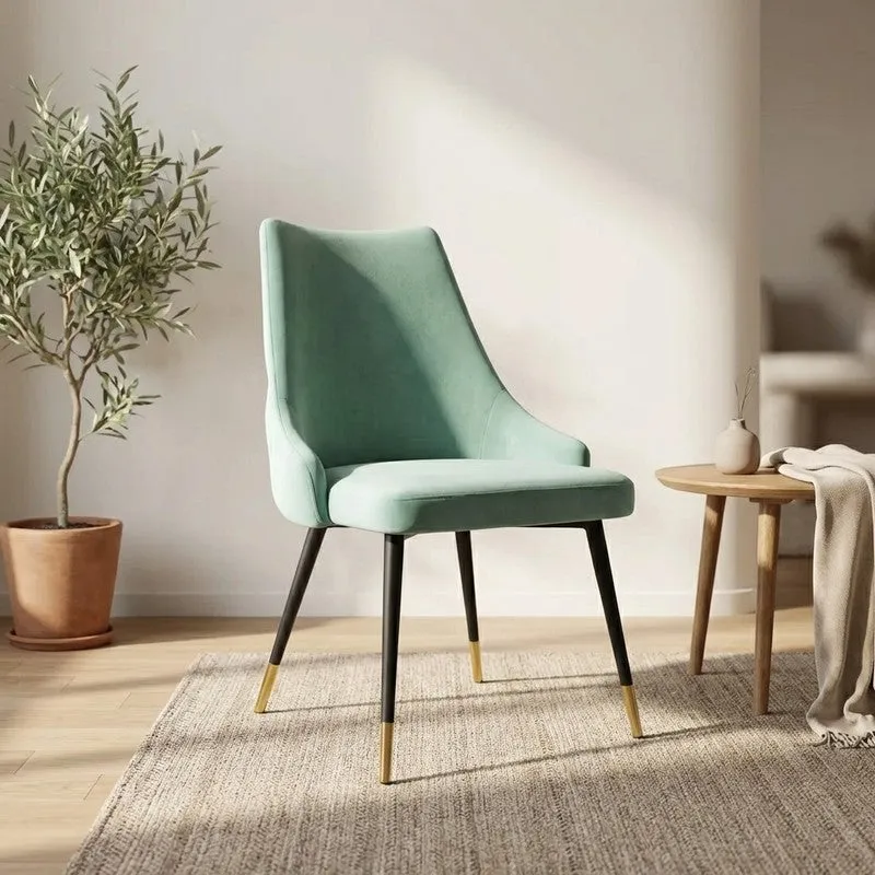 Lunara Neem Wood Accent Chair - Blue media 1