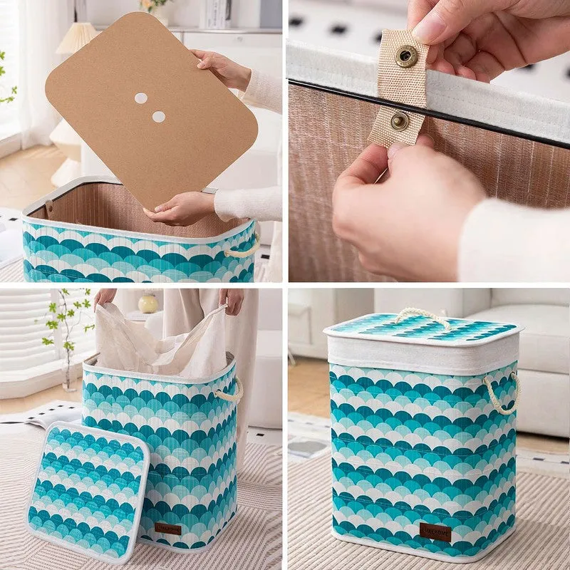 Wave Bamboo Laundry Basket media 7