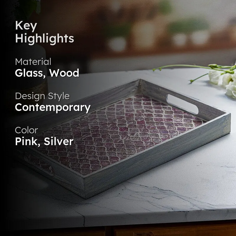 Pink Mosaic Serving Tray media 2