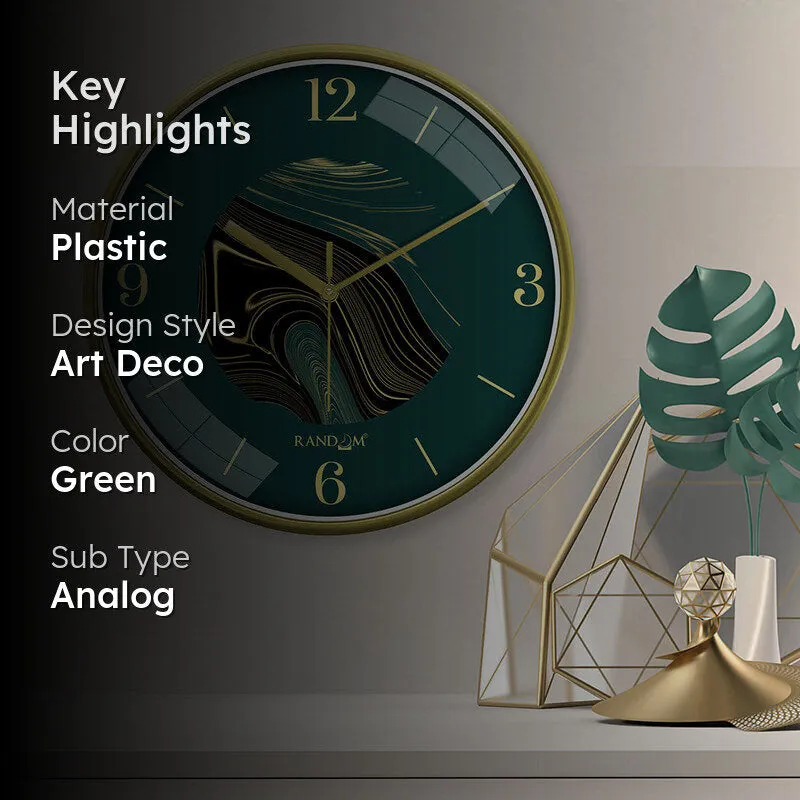 Hemera Swirl Wall Clock - Green media 2