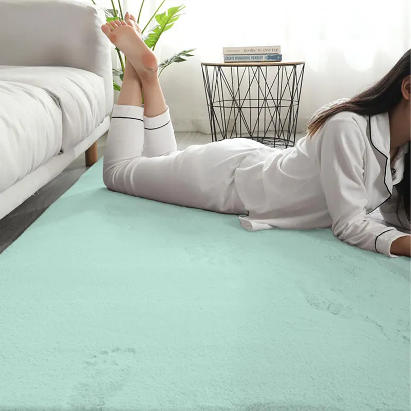 Ruffle Luxe Area Rug - Light Blue media 6