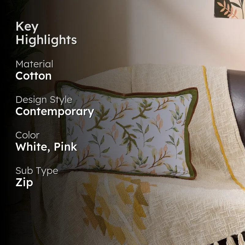 Leafy Shades Cotton Cushion media 2