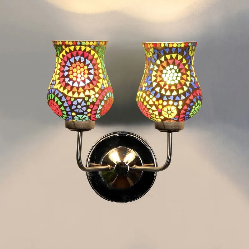 Tessera Glow Mandala Art Glass Wall Lamp media 7